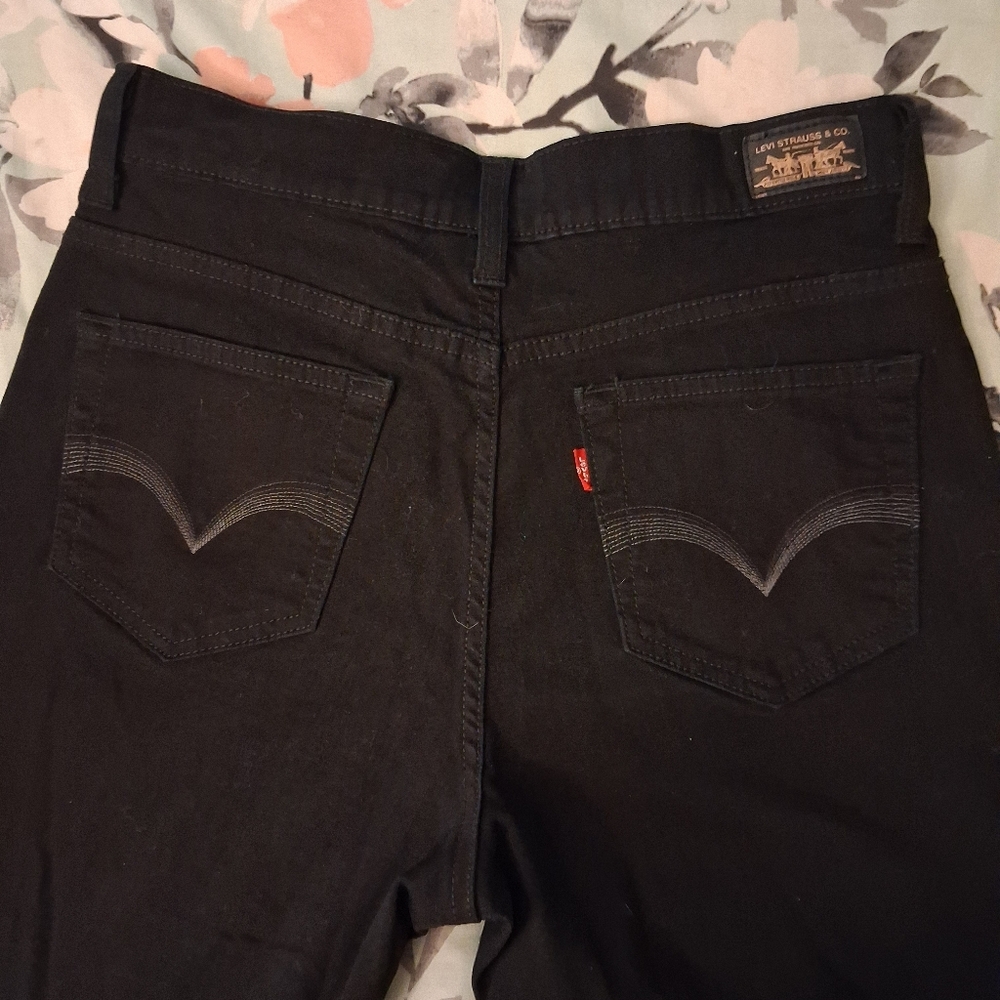 Levi's 512 Perfectly Slimming Straight Jeans Black Size 8